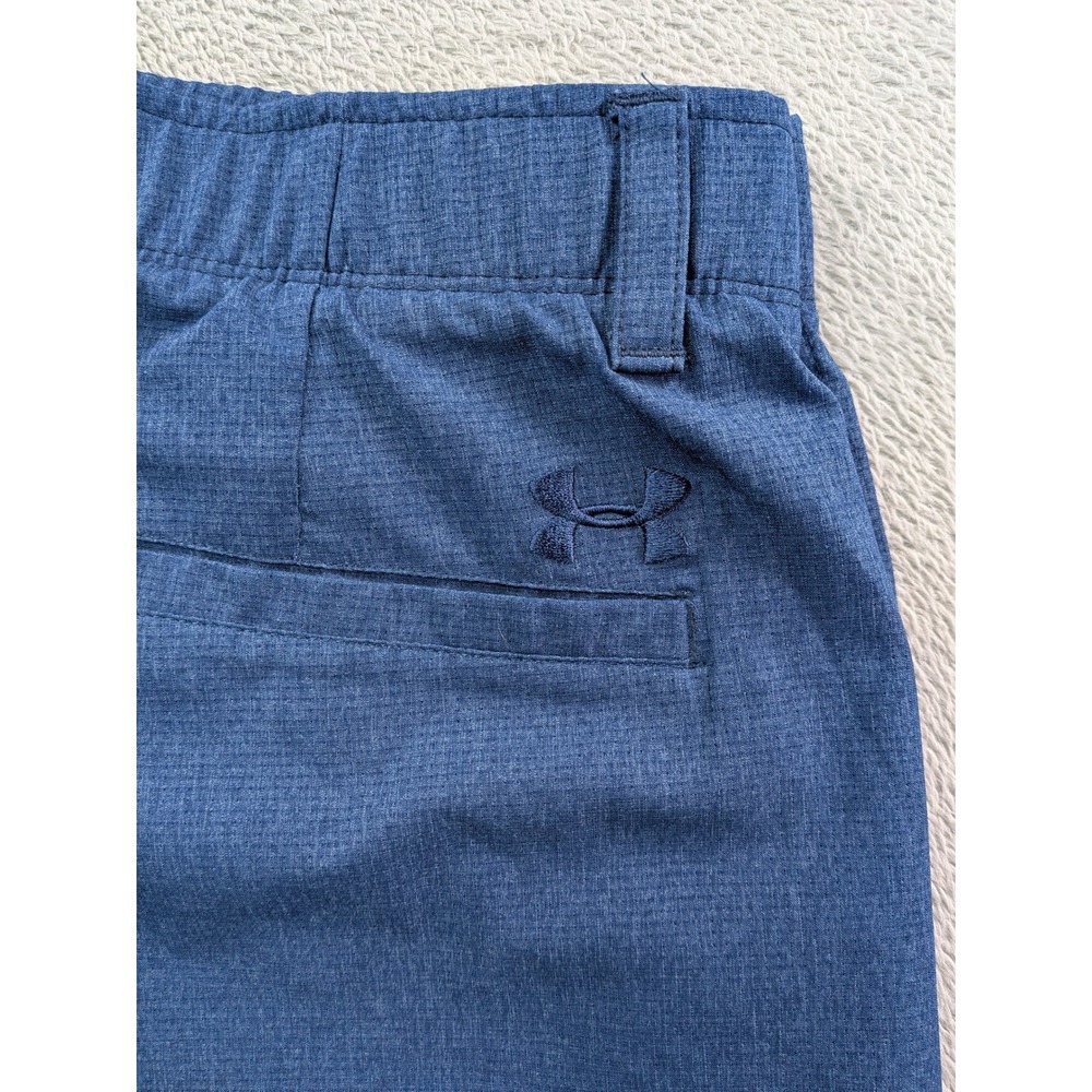 Under Armour Mens Blue Heatgear Golf Shorts Loose Fit Size 36 Heathered Blue